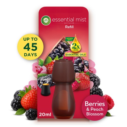 Airwick Berries & Peach Blossom Essential Mist, Single Refill