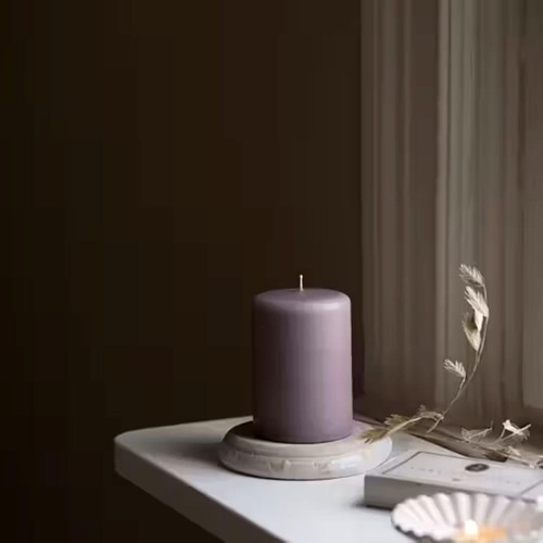 Liljeholmens Pressed Pillar Stearin Candle Mallow 68x100mm