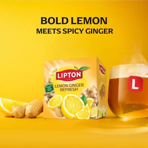 Lipton Fruit Tea Lemon & Ginger Refresh Tea Bags