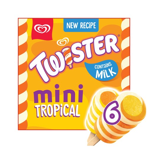 Twister Mini Tropical Ice Cream Lollies 6x50ml