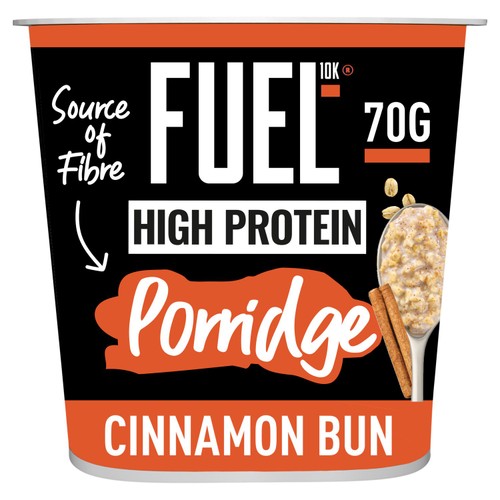 FUEL10K High Protein Cinnamon Bun Porridge Oat Cereal Pot