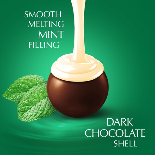 Lindt LINDOR Dark Mint Chocolate Truffles Box
