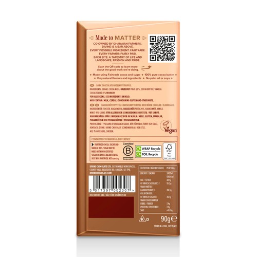 Divine Dark Chocolate with Smooth Hazelnut Bar