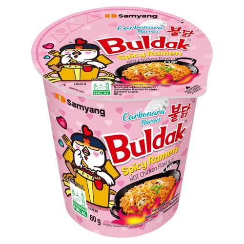 Buldak Hot Chicken Ramen Carbonara Flavour Instant Noodle Cup