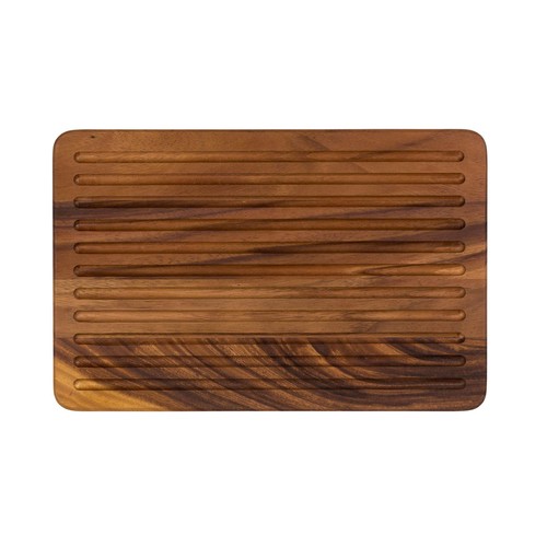 Tala Lacquered Acacia Crumb Catcher Bread Board With Grooves