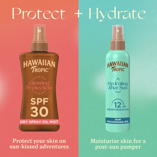 Hawaiian Tropic Glowing Protection SPF 30 Dry Oil Sun Spray