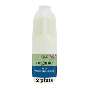 M&S Organic Semi Skimmed Milk 2 Pints