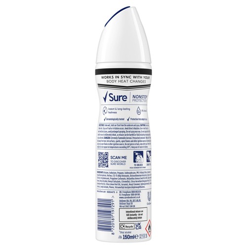 Sure Women 72hr Nonstop Protection Black & White Antiperspirant Deodorant