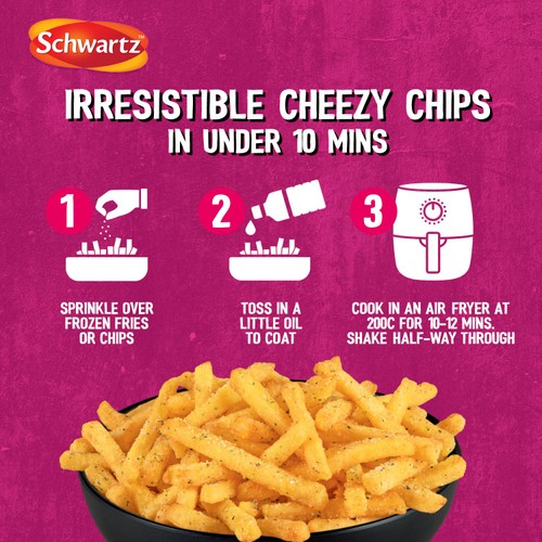 Schwartz Air Fryer Cheezy Chips Seasoning Drum