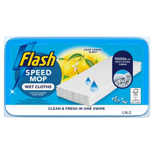 Flash Speed Mop Wet Cloth Multi-Surface Refills Crisp Lemons