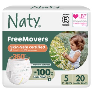 Naty FreeMovers Nappy Pull on Pants Size 5 (12-18kg)