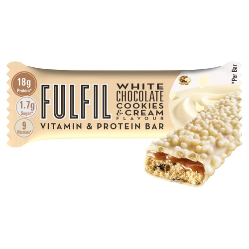 FULFIL White Chocolate Cookies and Cream Vitamin Protein Bar, 55g