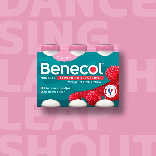 Benecol Cholesterol Lowering Yoghurt Drink Raspberry No Added Sugar