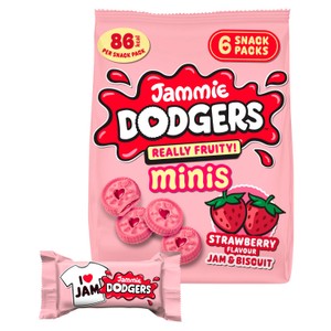 Jammie Dodgers Really Fruity Strawberry Mini's 6x20g 