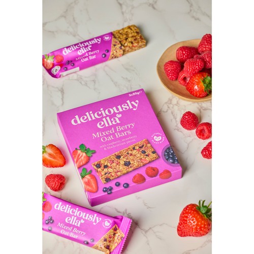Deliciously Ella Mixed Berry Oat Bars 3 x 50g Multipack