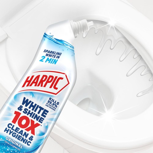 Harpic White & Shine Bleach Original Toilet Cleaner Gel 