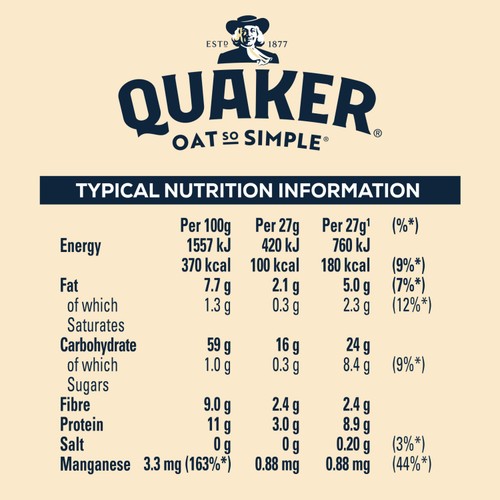 Quaker Oat So Simple Family Pack Original Porridge Sachets Cereal