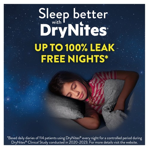 Huggies DryNites Girls Pyjama Pants, 4-7 Yrs (17-30kg)