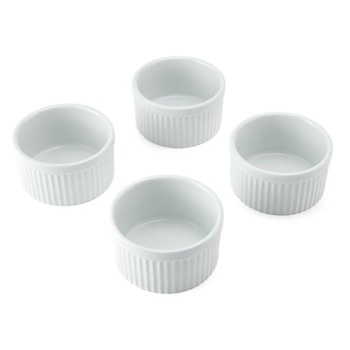 Mikasa Chalk 4pc Porcelain Ramekin Set, 10cm, Gift boxed