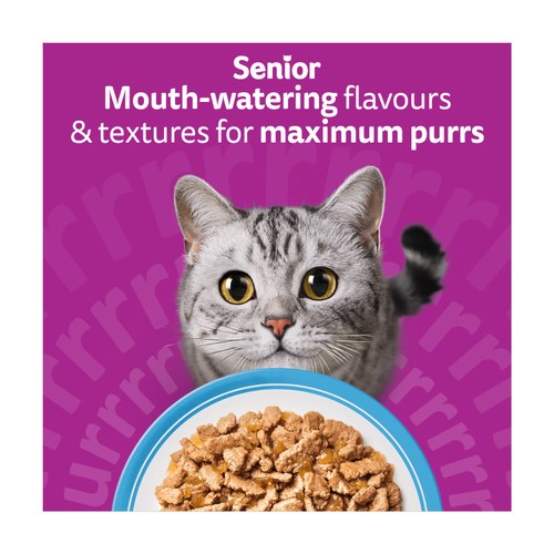 Whiskas 7+ Senior Wet Cat Food Fish Favourites in Jelly