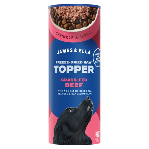 James & Ella Freeze Dried Raw Beef Dog Topper