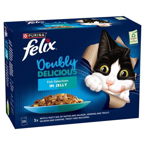 Felix Doubly Delicious Fish Selection in Jelly Wet Cat Food