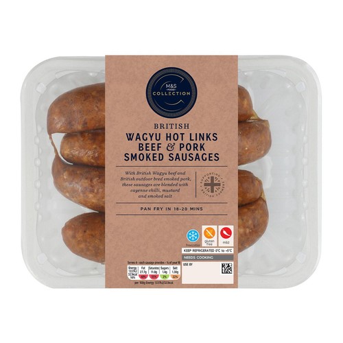 M&S Collection Wagyu Hot Links Beef & Pork Smoked Sausages