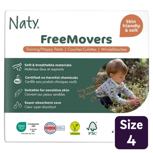 Naty FreeMovers Nappy Pull on Pants Size 4 (8-15kg)