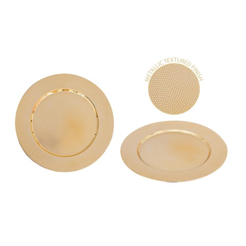 Christmas Gold Metallic Charger Plate