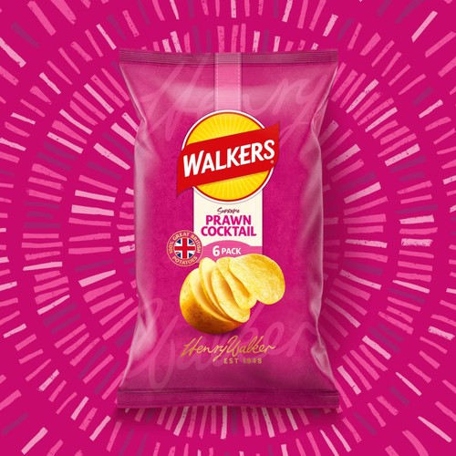 Walkers Prawn Cocktail Multipack Crisps 6 x 25g