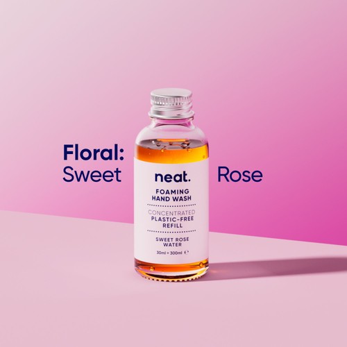 Neat Foaming Hand Wash Concentrated Refill Sweet Rose Water 