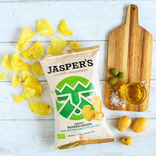 Jasper's Organic Potato Crisps 100% Extra Virgin Olive Oil