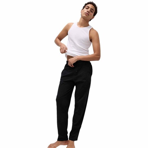 M&S Mens Pure Cotton Pyjama Bottoms, XXL, Blue Mix