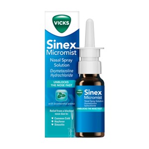 Vicks Sinex Nasal Decongestant Spray Aloe