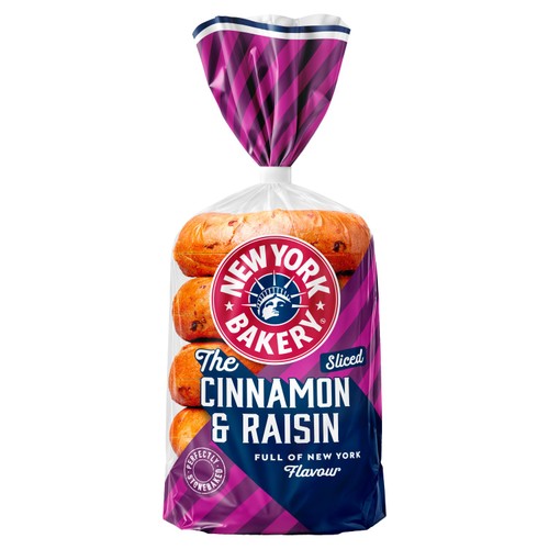 New York Bakery Cinnamon & Raisin Bagels