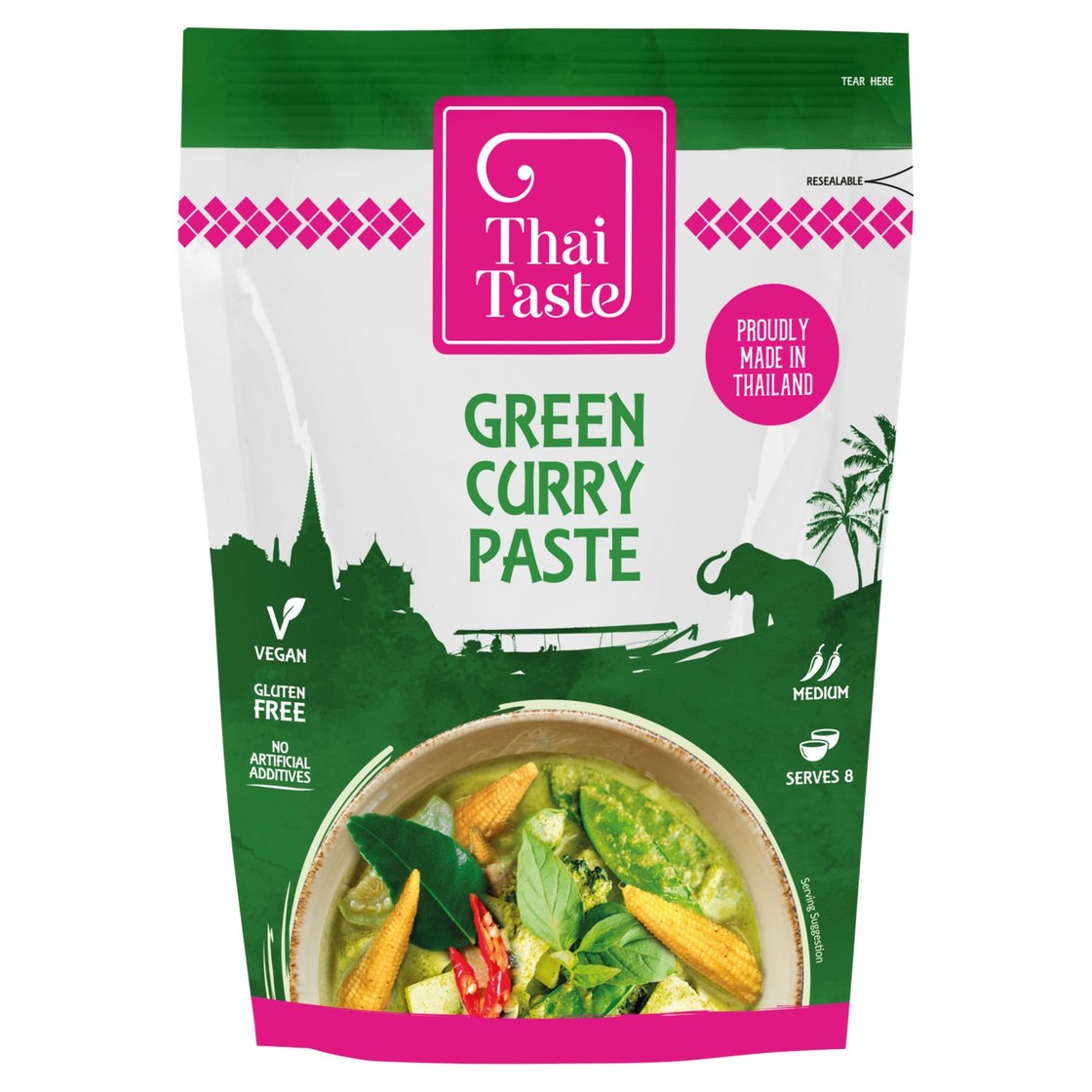 Thai Taste Green Curry Paste in Pouch - Ocado