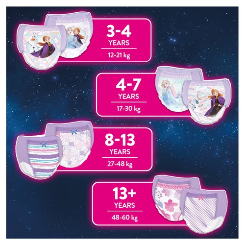 Huggies DryNites Girls Pyjama Pants, 4-7 Yrs (17-30kg)