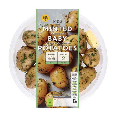 M&S Herby Minted Baby Potatoes