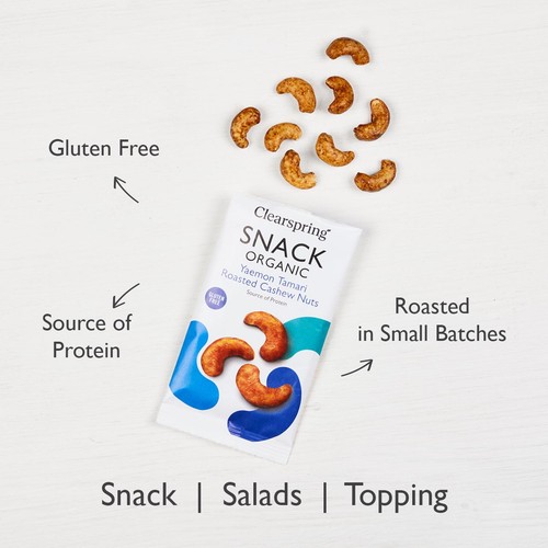 Clearspring Gluten Free Organic Tamari Roasted Cashew Nuts