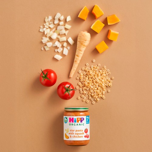HiPP Organic Star Pasta with Squash & Chicken Baby Food Jar 7+ Months