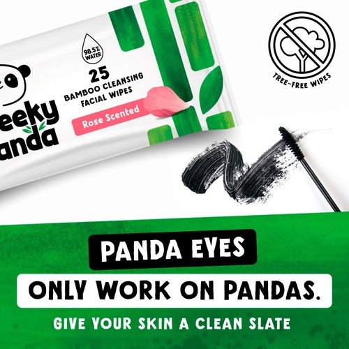 The Cheeky Panda Bamboo Facial Cleansing Wipes Rose Scented
