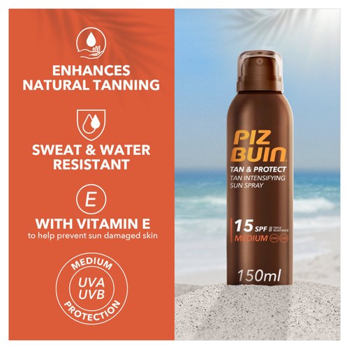 Piz Buin Tan & Protect Tan Intensifying Sun Cream Spray SPF15