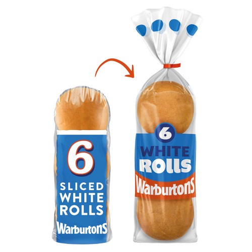 Warburtons 6 white rolls