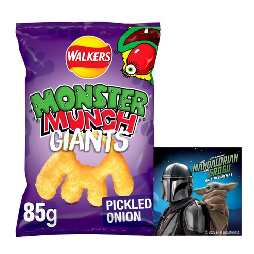 Walkers Monster Munch Giants Pickled Onion Sharing Bag Snacks