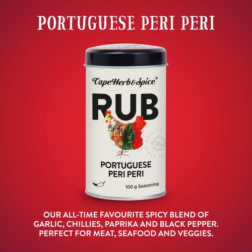 Cape Herb & Spice Portuguese Peri Peri Seasoning Rub Tin