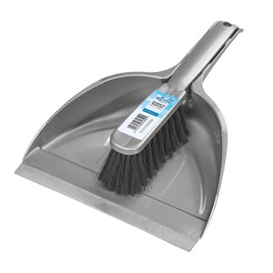 Silver Dustpan and Brush Set