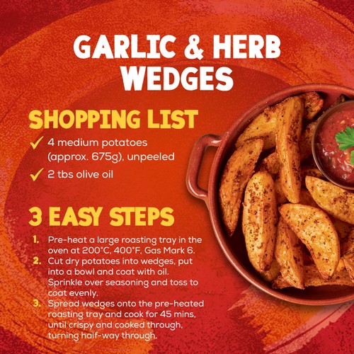 Schwartz Garlic & Herb Wedges Recipe Mix