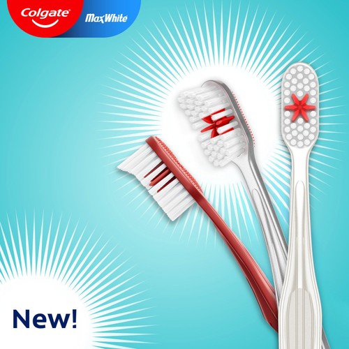 Colgate Max White Teeth Whitening Medium Manual Toothbrush