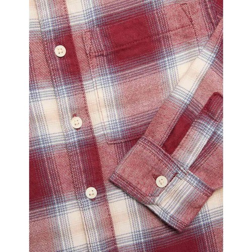 M&S Pure Cotton Checkered Shirt '5-6 Y Red 