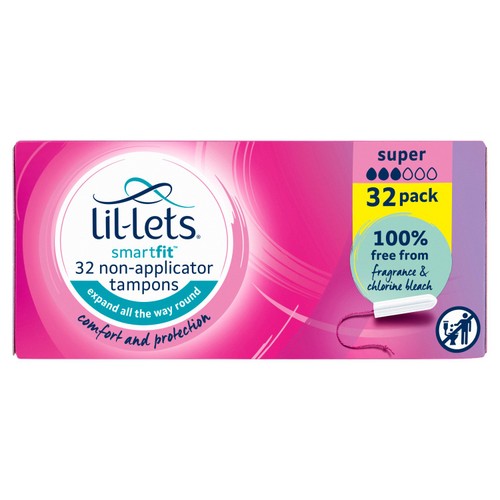 Lil-Lets Non-Applicator Tampons Super